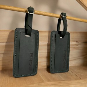Etiquetas de Equipaje de Cuero Genuino, Etiquetas de Viaje Personalizadas con Grabado, Etiquetas de Maleta con Cubierta de Privacidad, Etiquetas de Identificación al por Mayor LMP-0223 - Product Image 1