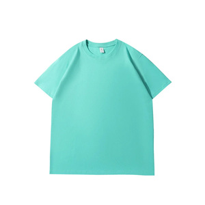 T-shirts personnalisés à faible MOQ avec logo, 100 % coton, vente en gros, t-shirts vierges unis pour hommes - Product Image 1