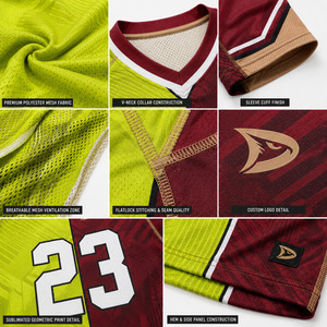 Maillot de sport unisexe personnalisé de qualité tournoi, sublimé, respirant, en maille, séchage rapide, anti-odeur, haute performance - Product Image 6