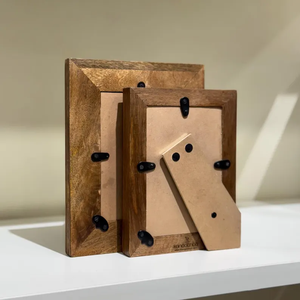 Cadre photo personnalisé en bois doré moderne et écologique pour la décoration de table ou murale dans les salons/salles à manger/salles de dessin - Product Image 3