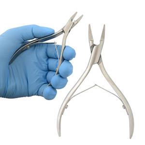 Alicates para Uñas de los Pies de Podología, Tipo Anvil, con Doble Resorte y Mango Liso, de Acero Inoxidable Premium para el Cuidado de los Pies - Product Image 1