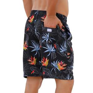 Pantalones cortos de secado rápido para hombre, estampado de palmeras, cintura elástica con cordón, camisa blanca colorida informal para vacaciones de verano en la playa, camisa blanca de verano para hombre - Product Image 4