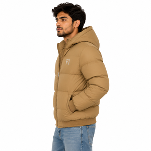 Vestes matelassées à capuche pour hommes en gros, doudounes d'hiver rembourrées, vestes décontractées chaudes à fermeture éclair intégrale pour l'extérieur, fabricant OEM ODM USA - Product Image 4