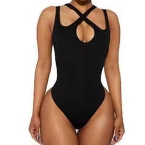 Top Quality Customized Black <b>Bodysuit</b> for Women Tummy Control Seamless Fashion Going Out Sleeveless <b>Bodysuit</b> <b>Strapless</b> - Product Image 5