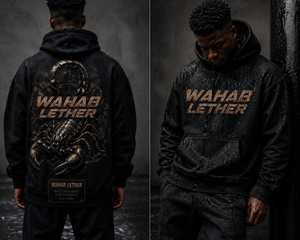Sweat à capuche streetwear personnalisé épais, avec logo 3D en relief, motif scorpion, coupe oversize, en molleton pour homme, vente en gros, fabricant - Product Image 4
