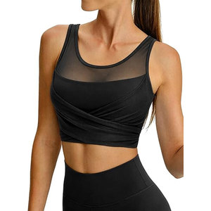 Top Deportivo Elegante y Transpirable para Gimnasio, con Banda Elástica Antideslizante, para Mujer, para Entrenamiento Atlético, Top Deportivo de Malla - Product Image 3