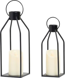 Lanterne à bougie en forme de cage à oiseaux, en fer noir mat, moderne, luxueuse, faite à la main, Sheeraz International, porte-bougie suspendu, décoration pour la maison - Product Image 3