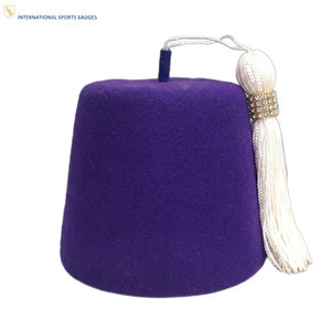 Custom Logo Production Masonic Regalia Fez <b>Hats</b> Casual Premium Quality Accessories with Fine Embroidered Details - Product Image 2