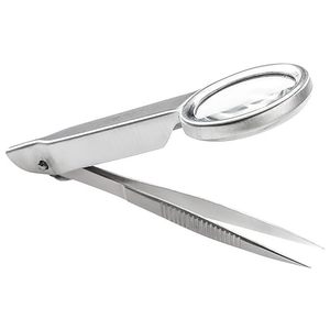 Pinzas de Precisión Profesionales, Duraderas y Ligeras de Acero Inoxidable para Eliminar Espolones de Cejas, con Punta Fina y Enfoque - Product Image 1