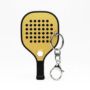 <b>Silicone</b> <b>Rubber</b> Padel Racket Keychain Custom Size Personalized Sports Event Souvenir Durable Superior Quality Best 3D Embossed - Product Image 1