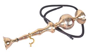 Chicha classique en laiton avec tuyau décoratif et motif gravé complexe pour fumer le shisha - Product Image 5