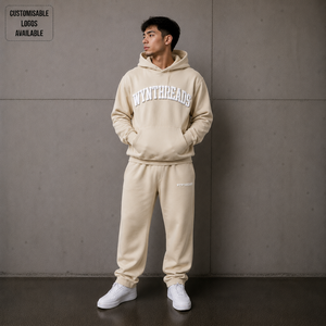 Meilleures ventes : Ensemble molletonné épais 300-500 GSM avec impression personnalisée en relief – Sweat à capuche et pantalon de jogging pour homme, style streetwear oversize - Product Image 2