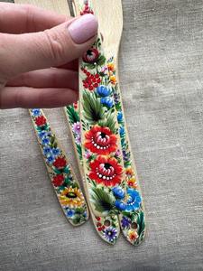 Cuillères en bois imprimées de fleurs, lot de 4, manche artisanal, cuillères à thé et à sucre, meilleure qualité, pour la maison et la cuisine, en provenance d'Inde - Product Image 4