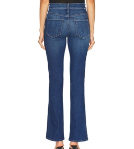 Women's High Waist Jeans - Classic Blue Washed Slim Fit Bootcut Denim <b>Pants</b> with Button Good Quality Jeans For Man - Product Image 4