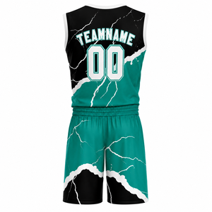 Uniformes de Baloncesto Personalizados, Conjunto de Camiseta y Pantalones Cortos, Secado Rápido, Transpirable, 100% Poliéster, Antibacteriano, Deportivo - Product Image 3