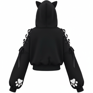 Nuevas sudaderas con capucha estilo streetwear para mujer, nuevas sudaderas con capucha personalizadas OEM para mujer - Product Image 2