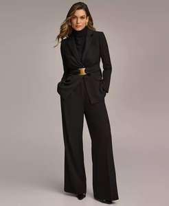 Pantalon large plissé sur le devant pour femme, tailles régulière et petite | Donna Karan New York - Product Image 5
