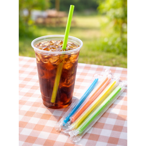 Pailles à bulles colorées en polypropylène (PP) de 6 mm, emballées individuellement, origine Indonésie - Product Image 4