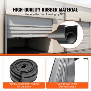 Guarnizione Universale Impermeabile per Porte da Garage a Forma di U + Anello a O per Isolamento e Ammortizzazione - Product Image 3