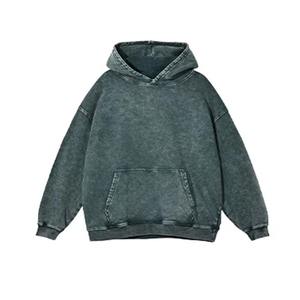 Ensemble de sweats à capuche vintage usés avec fermeture éclair pour hommes – Vente en gros - Product Image 5