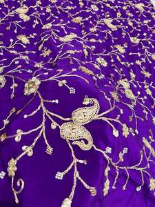 Luxury Beaded Embroidery Fabric Heavy <b>Sequins</b> Lace Fabric French Tulle Mesh Bead Work Wedding Dress Party Gown <b>Material</b> - Product Image 2