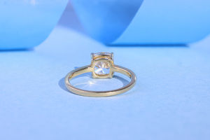 ดาวฝุ่น14K แหวนหมั้นทองเบาะตัดในห้องปฏิบัติการปลูกเพชรอมตะคลาสสิกเป็นมิตรกับสิ่งแวดล้อมสำหรับงานแต่งงาน - Product Image 4