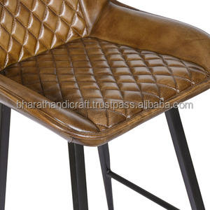 Silla de Barra Resistente con Base de Metal Sólido y Asiento Alto Cómodo para Barra de Desayunos, Isla de Cocina y Áreas de Descanso - Product Image 6