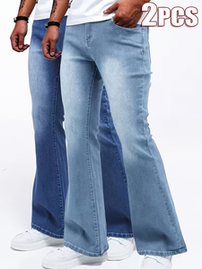 Jeans droits déchirés, solides, écologiques, logo personnalisé, haute qualité, populaires, légers, en coton, lavés, fabriqués en Chine, Bangladesh - Product Image 2
