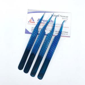 Pinzas de plasma rosa con punta de fibra profesional, venta al por mayor, extensión de pestañas con agarre de diamante de acero inoxidable de alta calidad, logotipo personalizado - Product Image 1