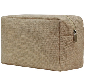 Pochette de toilette artisanale en jute, fabriquée à la main à partir de fibres naturelles pour des achats durables, sac de toilette écoresponsable - Product Image 4