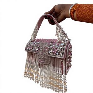 Traditional Wine Color Handcrafted Leather <b>Handbag</b> with Zipper Closure Personalized Ladies Wallet Purse & Girls <b>Accessories</b> - Product Image 2