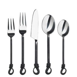 <b>Reusable</b> 5 Pcs Premium <b>Cutlery</b> <b>Set</b> For Restaurant Supplies Non Toxic Sustainable Fancy Silverware <b>Sets</b> For Parties Event Uses - Product Image 4