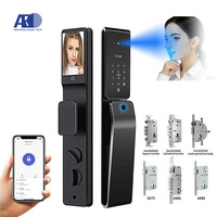 GRATEAIEN Serrure Intelligente Entièrement Automatique avec Reconnaissance d'Empreintes Digitales, Mot de Passe, Veine de la Paume et Reconnaissance Faciale, IP68 Cerradura Inteligente
