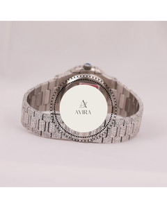 Montre analogique mécanique carrée de luxe de qualité supérieure, style antique, en acier inoxydable, avec diamant Moissanite VVS, en solde - Product Image 2