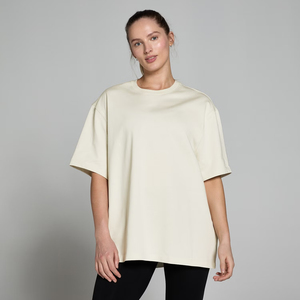 เสื้อยืดคอกลมผ้าแคนวาสสำหรับผู้หญิง ทรงหลวม ไหล่ตก สวมใส่สบาย เหมาะสำหรับออกกำลังกาย ใส่ลำลองได้ทุกวัน รับสกรีนโลโก้ สตรีทแวร์ ใส่สบายทุกวัน แห้งไว - Product Image 5