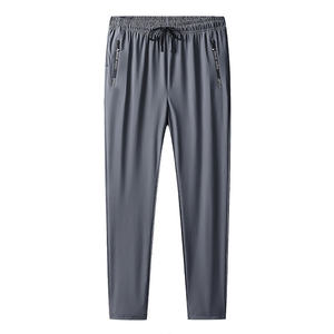 Jogging de sport élastique à séchage rapide pour hommes, taille plus 8XL 7XL 6XL, noir uni - Product Image 2