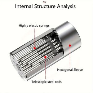 1 adattatore universale per trapano elettrico flessibile da 11,6 pollici con chiave a bussola auto-regolante per cricchetto standard - Product Image 5