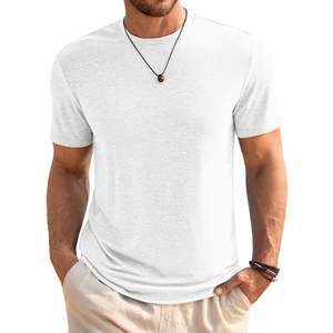Camiseta clásica de manga corta con cuello redondo para hombre 2025, Camisetas básicas ligeras que absorben la humedad, camisetas de moda sólidas para verano informales - Product Image 2