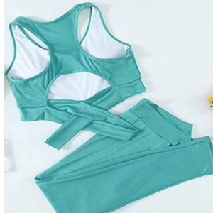 Nouvel ensemble de yoga pour femmes, 2 pièces, vêtements de sport de haute qualité pour femmes, ensemble de yoga pour la course à pied et le fitness - Product Image 6