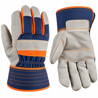 Gants de travail en cuir de vachette personnalisés, paume renforcée, doigts entiers, pour atelier industriel, protection des mains, marque privée