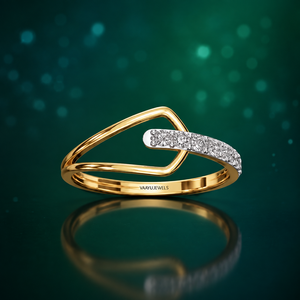 Anillo de Diamante Cultivado en Laboratorio con Diseño Abstracto Moderno para Mujer, Diseño Arquitectónico Único en Oro de 10K, 14K, 18K, Plata 925, 935 - Product Image 2