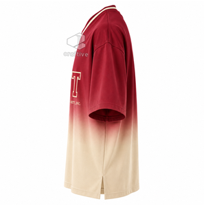 เดลต้า |   ซิกมา | เสื้อยืดโอเวอร์ไซส์สำหรับผู้หญิง Theta Sorority สีแดงครีม ทรงหลวมสบาย คอวี ลายกราฟิกแบบกรีกสำหรับกลุ่มพี่น้อง - Product Image 3