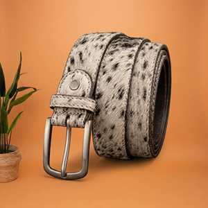 Riveted <b>Vintage</b> Cowhide Leather <b>Belt</b> Solid Pin Buckle Rectangular Alloy Casual Durable Riveted 3.5cm Width 120cm - Product Image 1