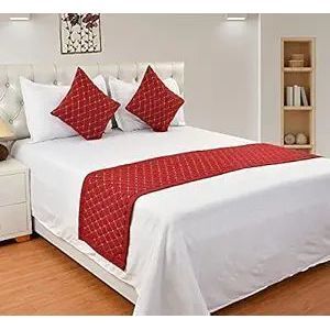 Ensemble de couvre-lit rayé satiné 20x90 avec housses de coussin, style simple, 300TC, literie en coton pour hôtel, pour lits King et Super King - Product Image 3