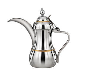 Tetera Dallah árabe de latón apta para alimentos, para uso en hoteles, bodas, mesas de comedor, para calentar café y leche. - Product Image 3