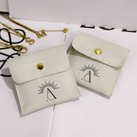 Pochette à bijoux en microfibre miniature de qualité supérieure pour boucles d'oreilles, bracelets, bagues, petits accessoires et cadeaux