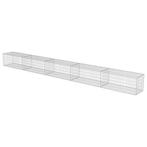 Parete d'acciaio galvanizzata del gabbione con le coperture 236 "x 19.7" x 19.7 "per abbellire & Decking - Product Image 3