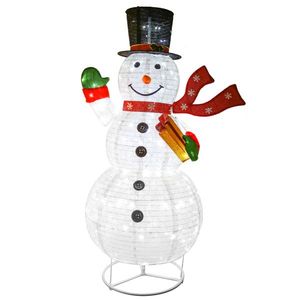 200-Light 6ft Retractable Snowman Garden Decoration 10% Flash Bubble 30v 3.6w Hand Inflatable Outdoor Holiday Yard Decorations - Product Image 2