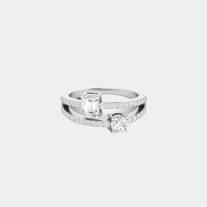Anillo de Diamantes Cultivados en Laboratorio de 1.00 CTW para Mujer, Oro de 9K, 14K, 18K, Corte Brillante de Lujo en Varias Formas, Color E F, Claridad VS VVS, Joyería de Compromiso - Product Image 2
