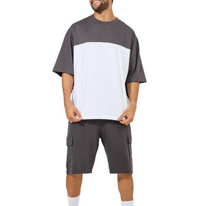 Ensembles d'été pour hommes : T-shirts à manches courtes et shorts amples – Tenues décontractées deux pièces fines et respirantes - Product Image 1